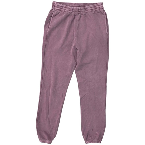 John Elliott Men's Interval French Terry Jogger Sweatpants in Washed Bordeaux - Picture 6 of 8